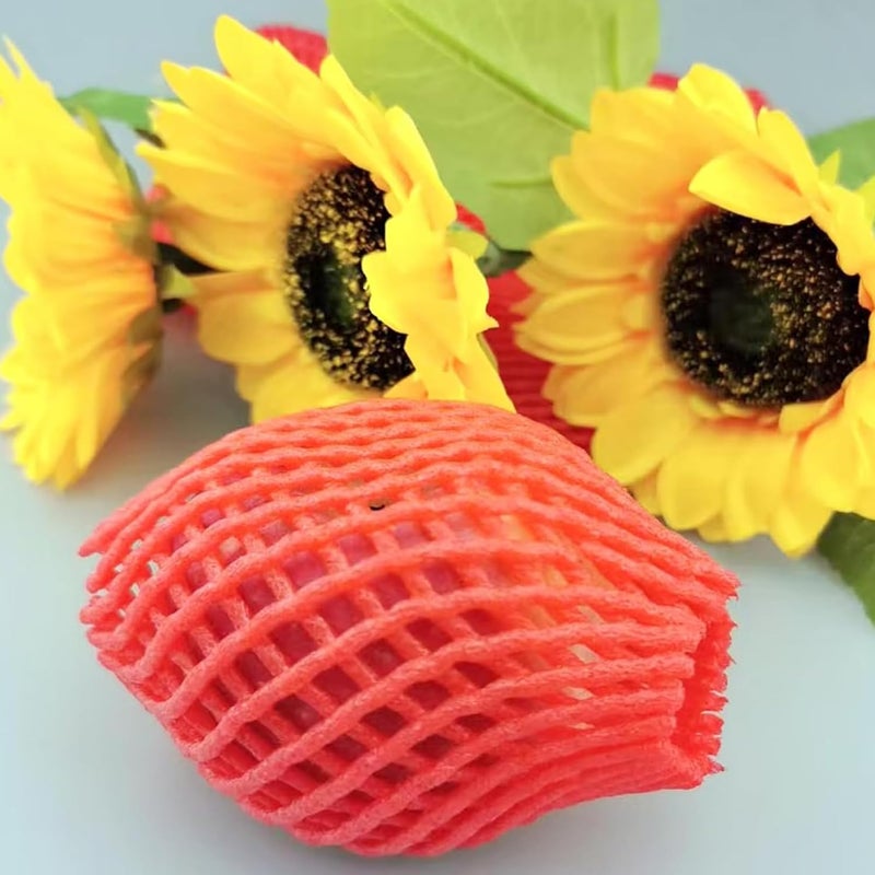 HanyHere 50 Pieces Fruit Protection Bags Foam Mesh Keep Safe Mesh Sleeves for Large Supermarkets, Fruit Shops (Green-14x6cm) - Image 5